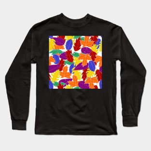 Leaves Pattern - Pile of Leaves Long Sleeve T-Shirt